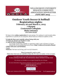 WUHCA Jan 2015 Newsletter