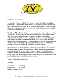 2015 donation request letter - Junior Service Club of Edwardsville