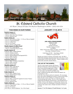 Bulletin 1-17-15 - St. Edward Catholic Church
