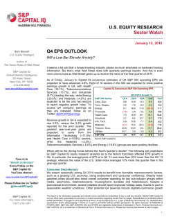Q4 EPS Outlook - S&P Dow Jones Indices