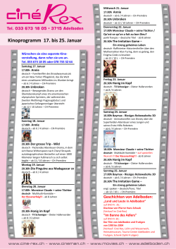 Aktuelles Programm - Kino Adelboden Cine-Rex