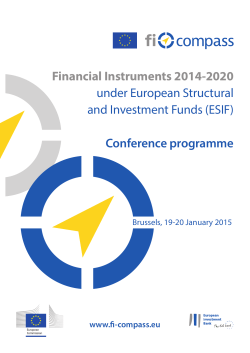 Financial Instruments 2014-2020 under European