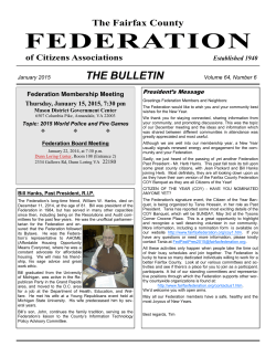 Current Bulletin - Fairfax County Federation of Citizens Associations