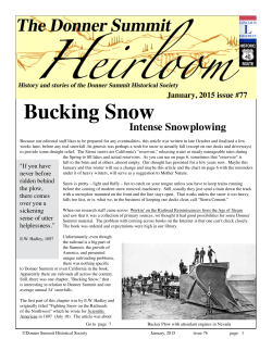 January'15 - Donner Summit Historical Society