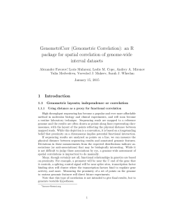 GenometriCorr (Genometric Correlation): an R package for spatial