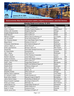 Attendee Roster - American Bar Association
