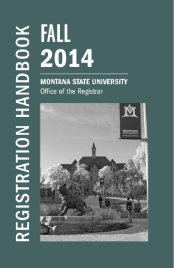 Fall 2014 Registration Handbook