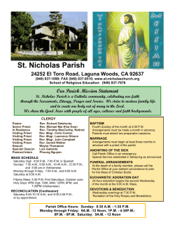 Weekly Bulletin - Saint Nicholas Church