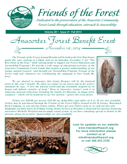 2014 Fall Newsletter - Friends of the Forest