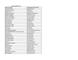 Accommodation List Name of Guests Hotel/Guest