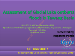 Assessment of Glacial Lake outburst floods in Tawang Basin