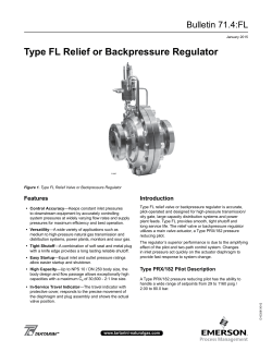 Type FL Relief or Backpressure Regulator