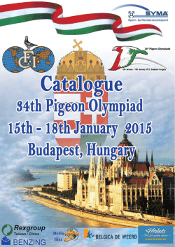 34. Postagalamb Olimpia 34. Racing Pigeon Olympiad