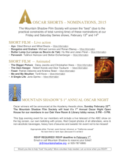 oscar shorts – nominations, 2015