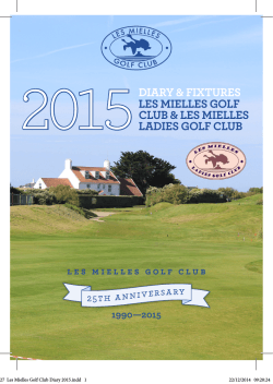 2015 LMGC Diary - Les Mielles Golf & Country Club