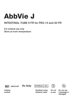 AbbVie J Tube Instructions For Use, Including MRI