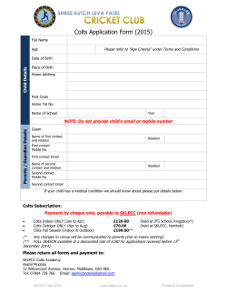 Colts Application Form (2015)