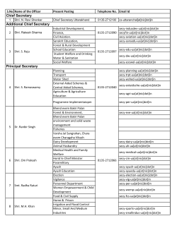 Chief Secretary and Secretaries