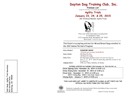 Premium List - Dayton Dog Training Club, Inc.