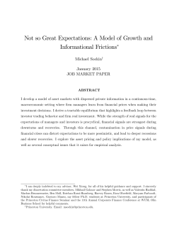 Not so Great Expectations: A Model of Growth and Informational