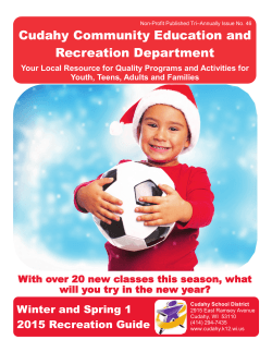 Cudahy Community Education and Recreation Department