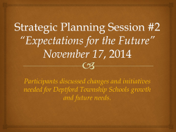 Summary of the November 17th Strategic Planning Meeting