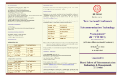 ICTTM 2015 - Bharti School of Telecommunication Technology and