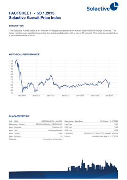 FACTSHEET - Solactive Kuwait Price Index 16.1.2015