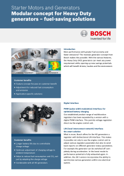 fuel-saving solutions - Bosch Mobility Solutions