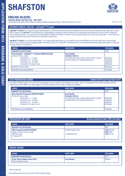 the Application Form - Shafston International College