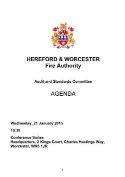 Audit and Standards Committee Agenda & Papers 21 Jan 2015