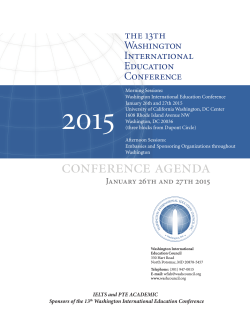 Program - Washington International Education Conference