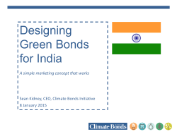 Designing Green Bonds for India: Sean Kidney, Co