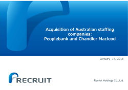 Acquisition of Australian staffing companies