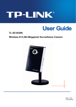 TL-SC3430N Wireless N H.264 Megapixel Surveillance - TP-Link