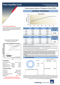 Philippine Liquidity Fund Fact Sheet
