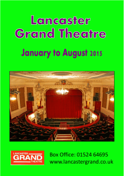 spring brochure 2015 - Lancaster Grand Theatre