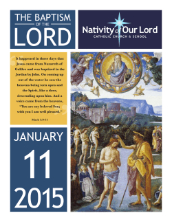 January 11, 2015 - Nativity of Our Lord