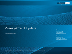 Weekly Credit Update