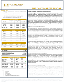 THE DAILY MARKET REPORT - Gold Coast Fund Management