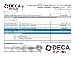 36th Annual DECA Ontario Provincial Competition
