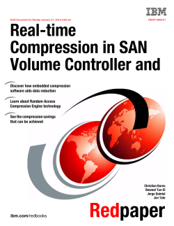 Real-time Compression in SAN Volume Controller