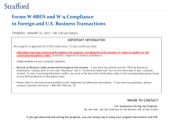 Forms W-8BEN and W-9 Compliance in Foreign and U.S.