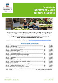 Enrolment Guide for New Students