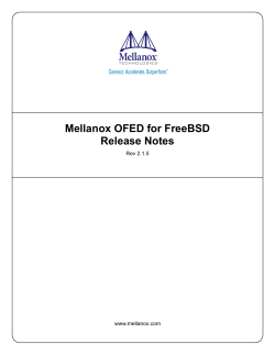 Mellanox OFED for FreeBSD Release Notes