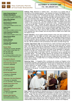 newsletter - Corinda Graceville Parish