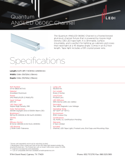 Specifications - LED Inspirations
