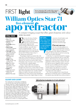 First light William Optics Star 71 five