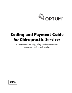 Coding and Payment Guide for Chiropractic Services
