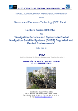 Lecture Series SET-214 on ”Navigation Sensors and Systems in